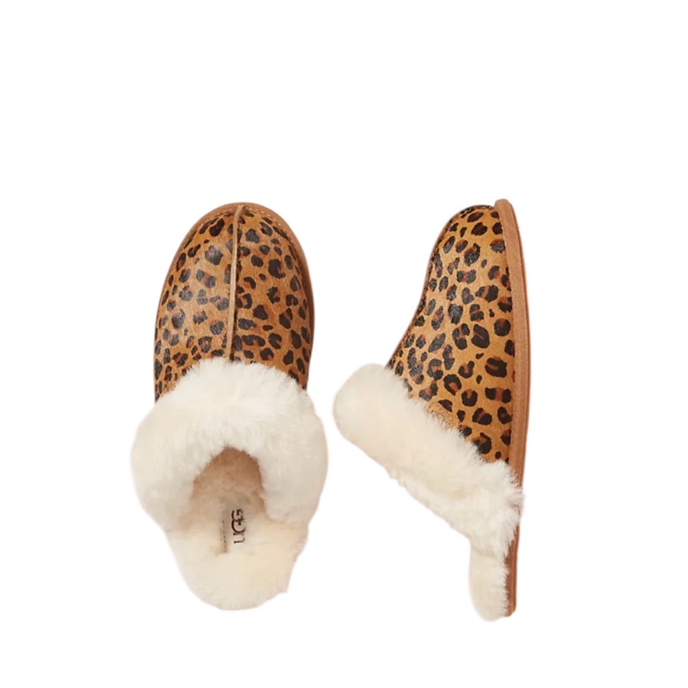 UGG Leopard Animal Print Scuffette Slippers Size 5
